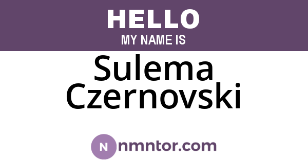 Sulema Czernovski