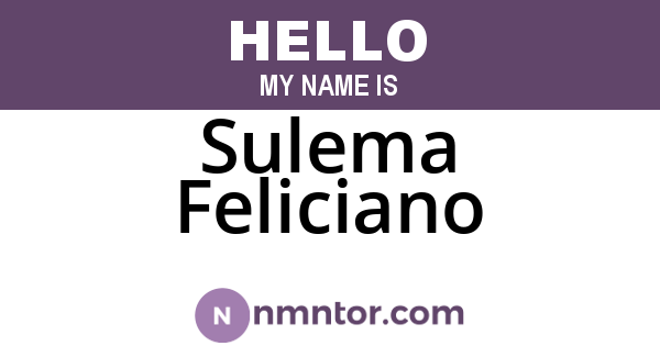 Sulema Feliciano