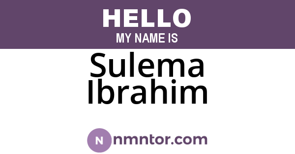 Sulema Ibrahim