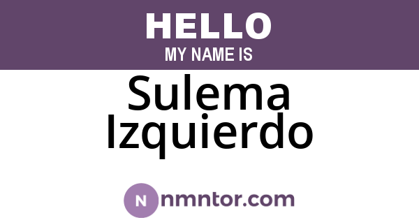 Sulema Izquierdo