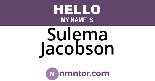 Sulema Jacobson