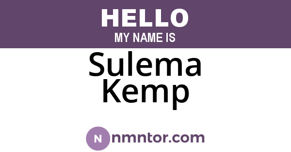 Sulema Kemp