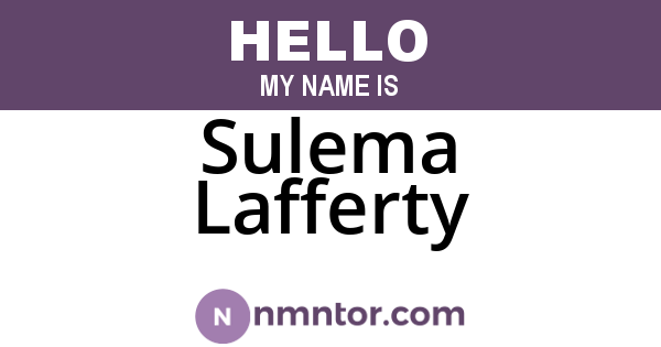 Sulema Lafferty