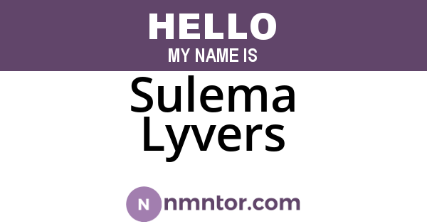 Sulema Lyvers