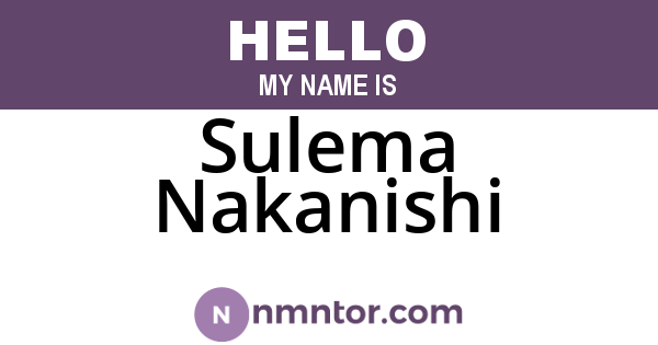 Sulema Nakanishi