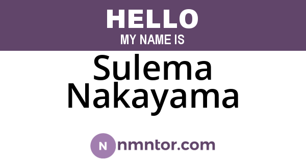 Sulema Nakayama
