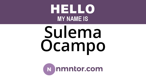 Sulema Ocampo