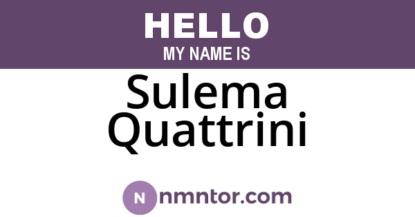 Sulema Quattrini
