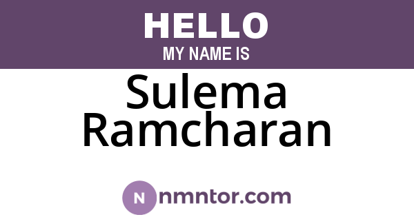 Sulema Ramcharan