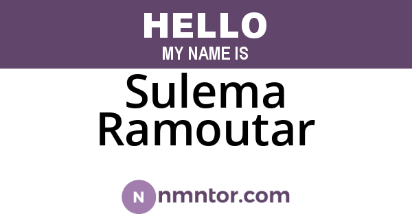 Sulema Ramoutar