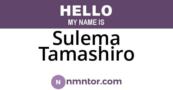 Sulema Tamashiro