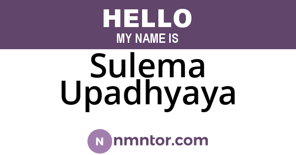 Sulema Upadhyaya