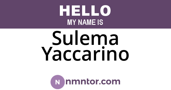Sulema Yaccarino