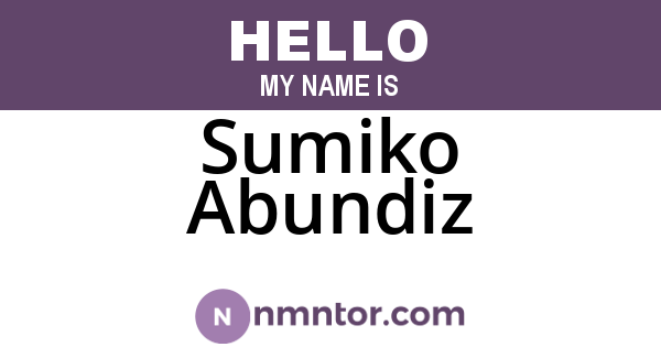 Sumiko Abundiz