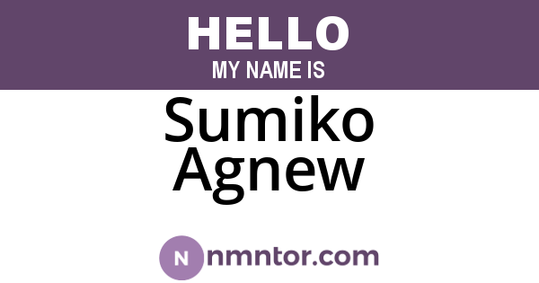 Sumiko Agnew