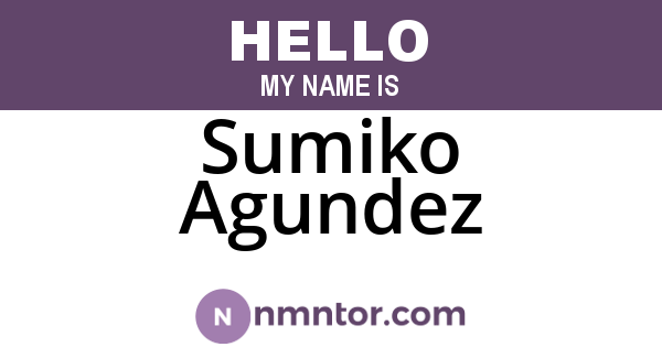 Sumiko Agundez