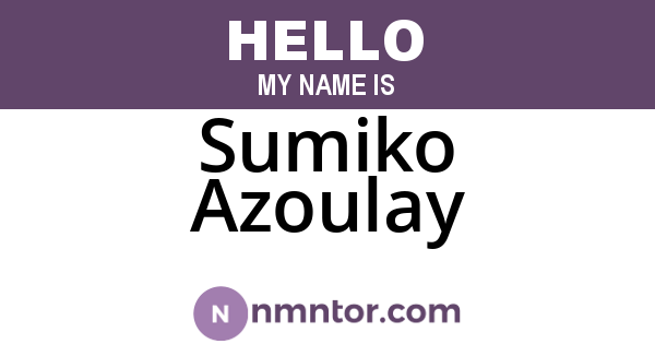 Sumiko Azoulay