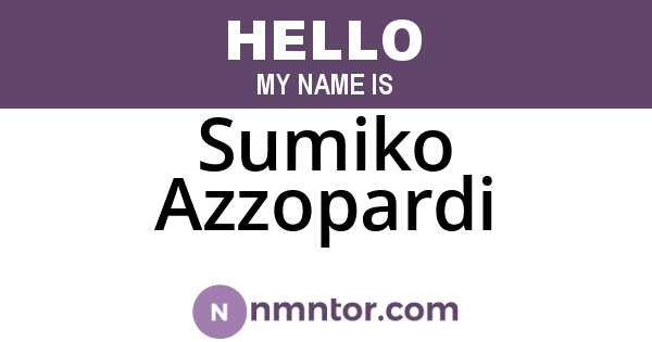 Sumiko Azzopardi
