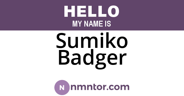Sumiko Badger