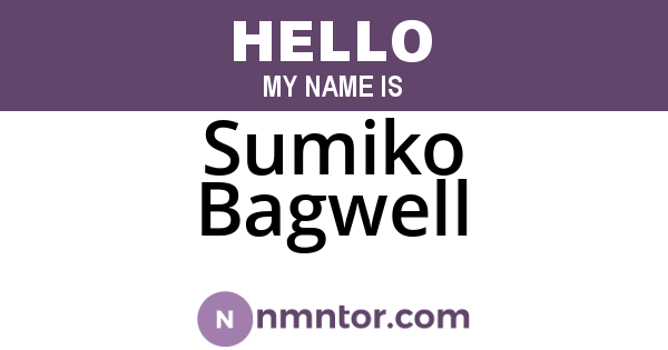 Sumiko Bagwell