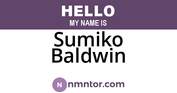 Sumiko Baldwin