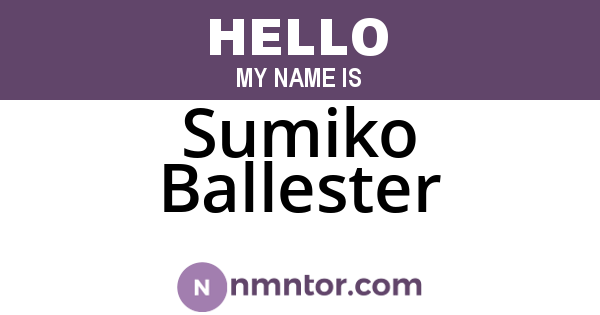 Sumiko Ballester