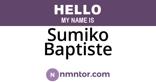 Sumiko Baptiste