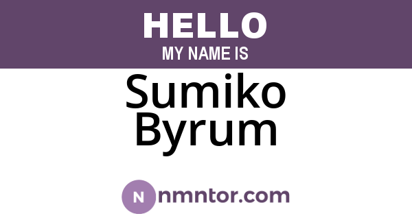 Sumiko Byrum