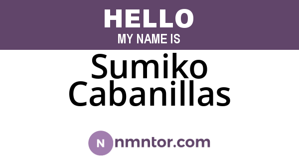 Sumiko Cabanillas