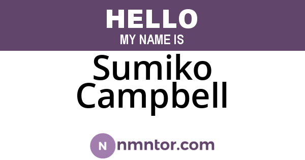 Sumiko Campbell