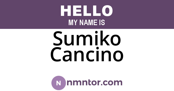 Sumiko Cancino