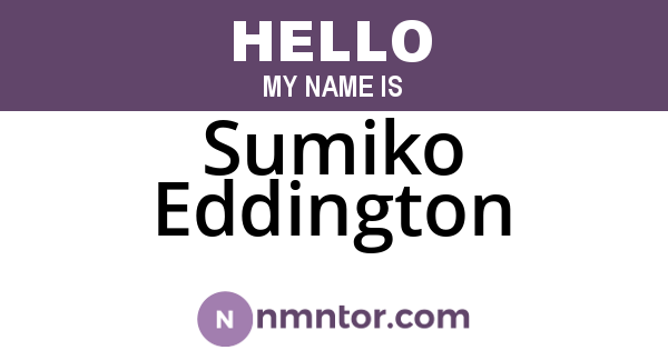 Sumiko Eddington