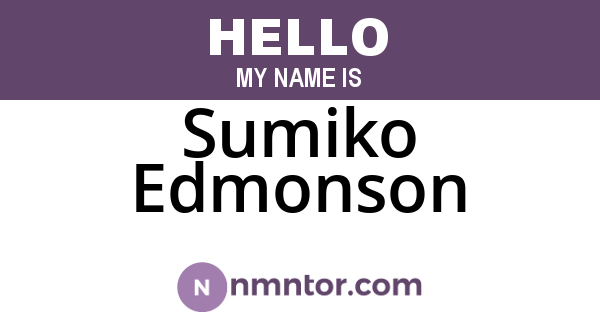 Sumiko Edmonson