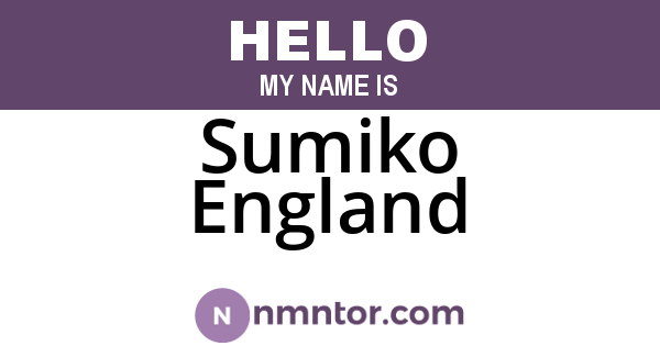 Sumiko England