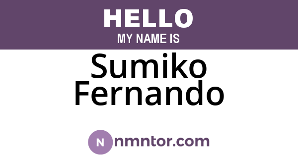 Sumiko Fernando