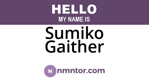 Sumiko Gaither