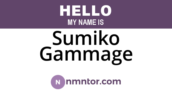 Sumiko Gammage