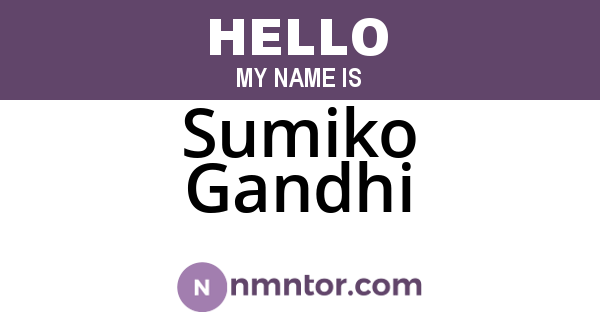 Sumiko Gandhi