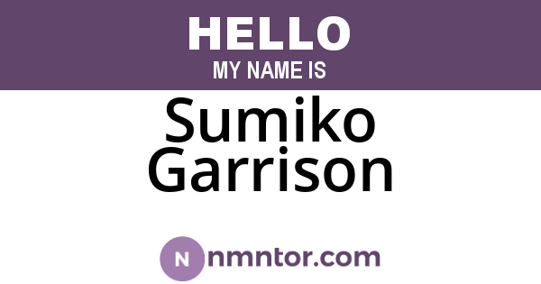 Sumiko Garrison