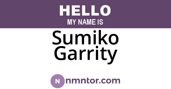 Sumiko Garrity