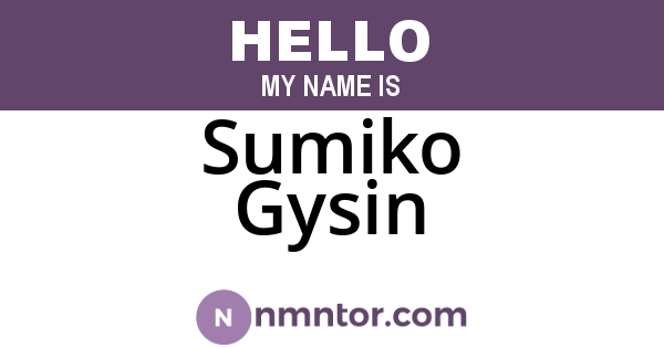 Sumiko Gysin