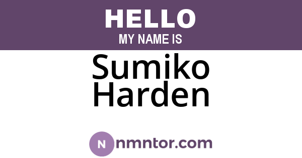 Sumiko Harden