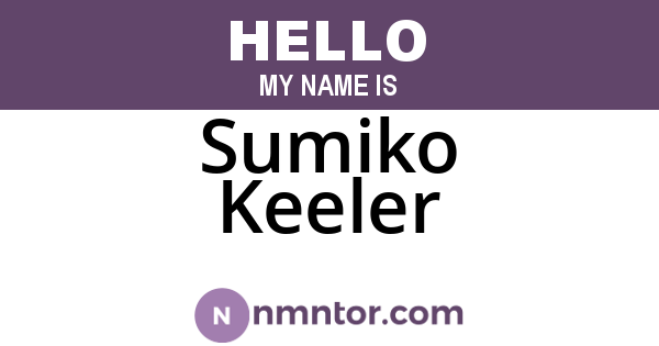 Sumiko Keeler