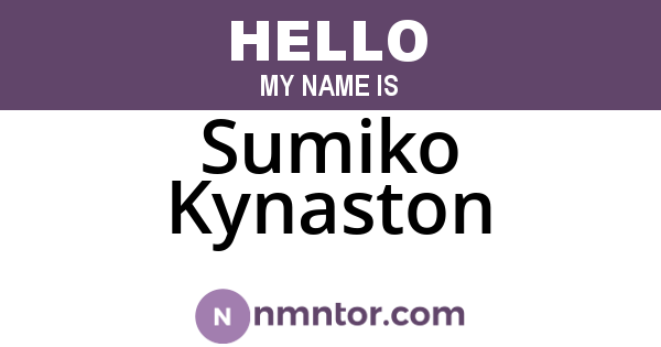 Sumiko Kynaston