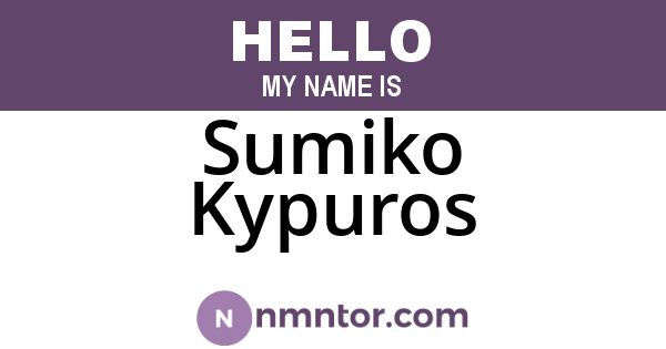 Sumiko Kypuros