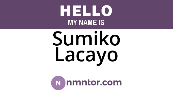 Sumiko Lacayo