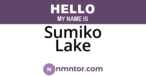 Sumiko Lake