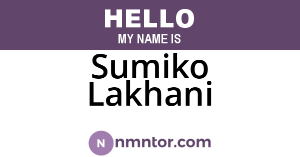 Sumiko Lakhani