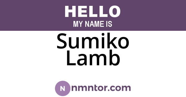 Sumiko Lamb