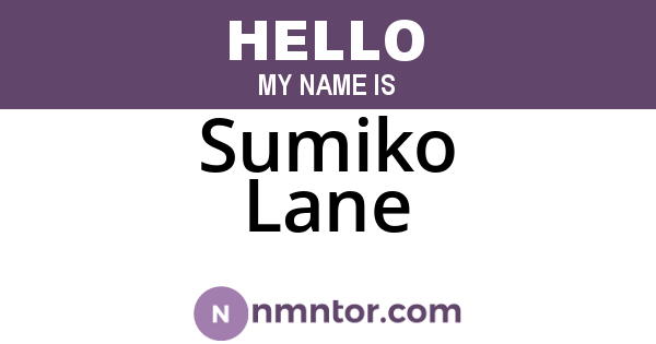 Sumiko Lane